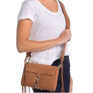 Rebecca Minkoff Mini Mac Almond w Guitar Strap